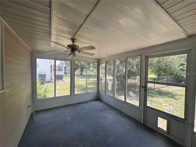 8968 SW 116th Place Rd, Ocala, FL 34481 - unfurnished sunroom featuring ceiling fan