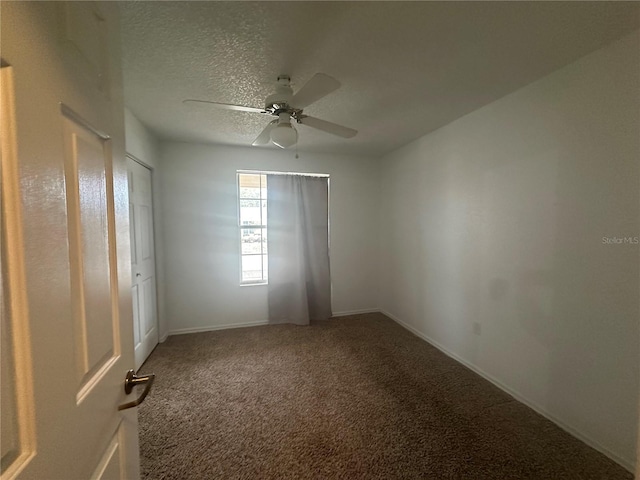 8968 SW 116th Place Rd, Ocala, FL 34481 - carpeted spare room with a ceiling fan, a textured ceiling, and baseboards