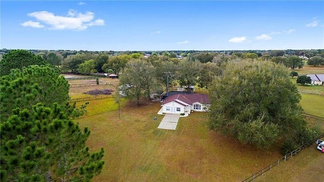 bird's eye view featuring a rural view