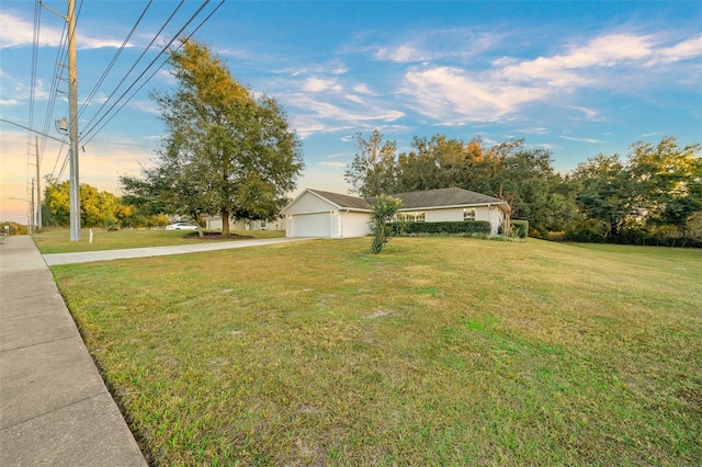 view of front of home with a front lawn