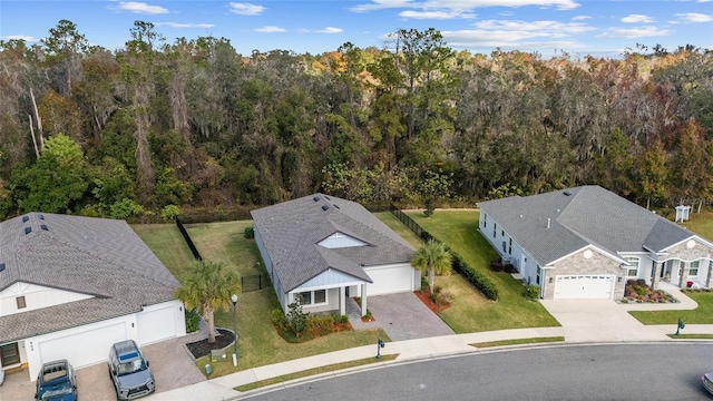 aerial view with a view of trees