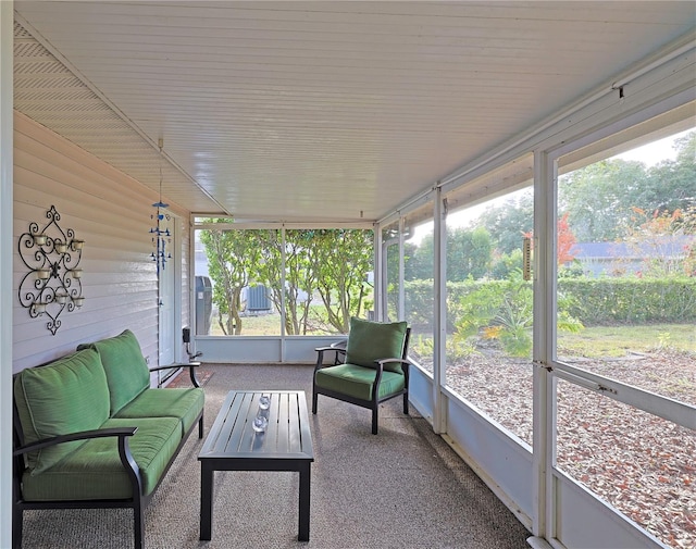 view of sunroom