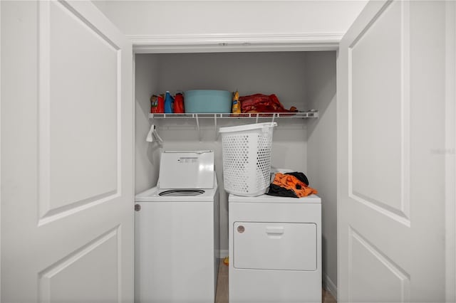 laundry area with washer and dryer