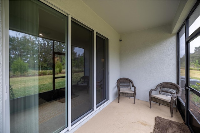 view of sunroom