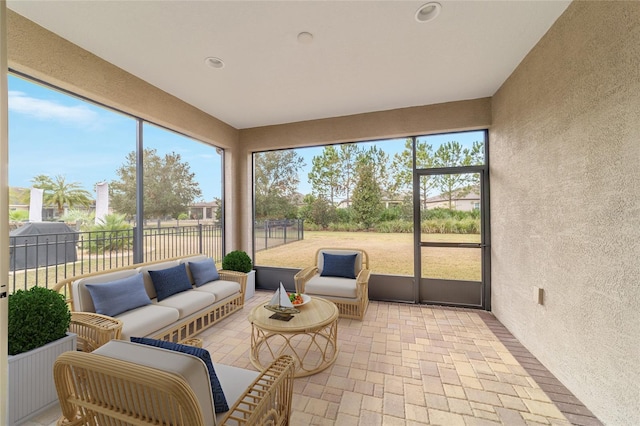 sunroom / solarium with plenty of natural light