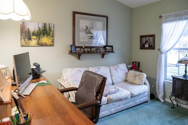 office area featuring carpet floors