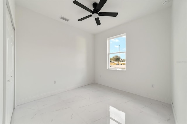 empty room with ceiling fan