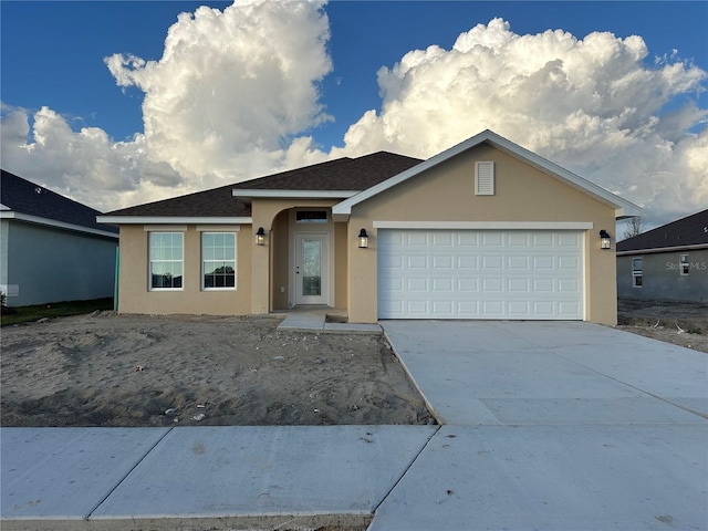 ranch-style house with a garage