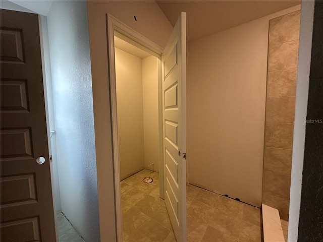 bathroom with tile patterned flooring