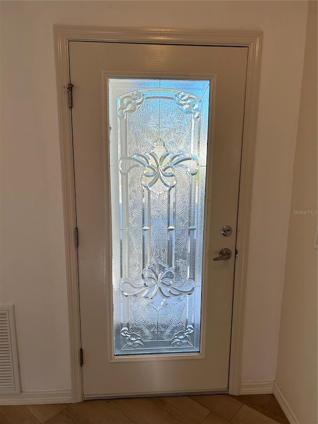 interior space featuring light tile patterned flooring