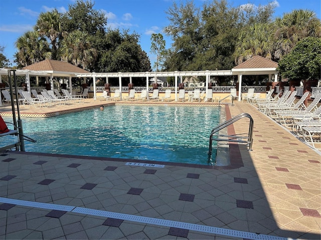 view of pool with a patio area