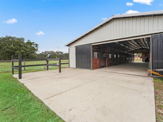 view of horse barn