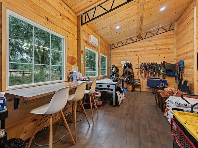 interior space with a wall unit AC