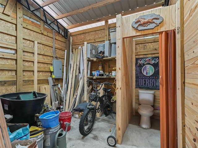 storage area featuring electric panel