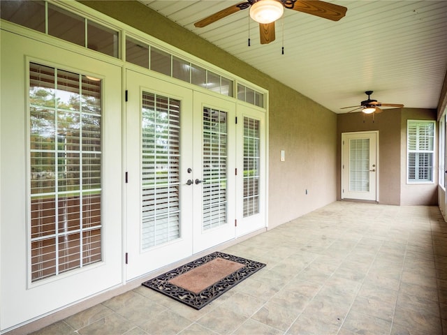 exterior space featuring french doors