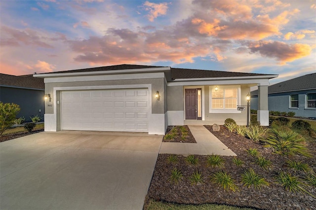 view of front of home featuring a garage