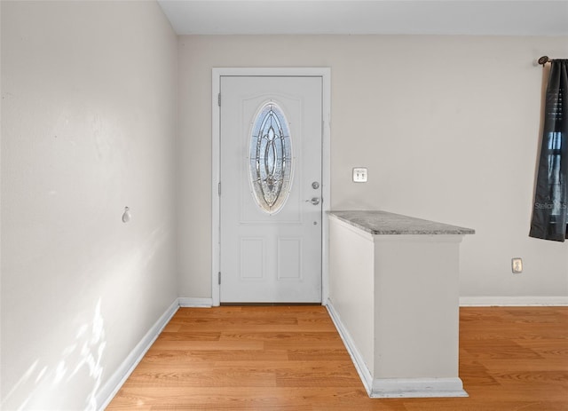 entrance foyer featuring light hardwood / wood-style floors