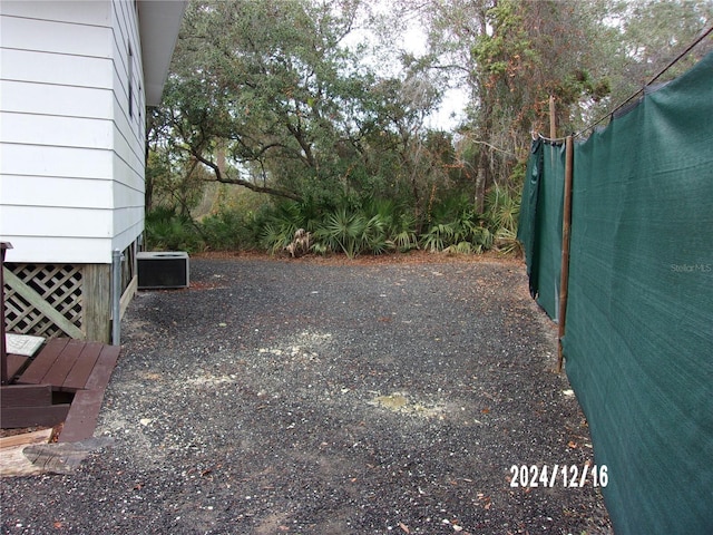 view of yard with cooling unit