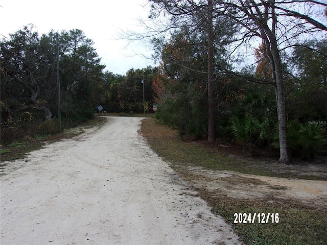 view of road