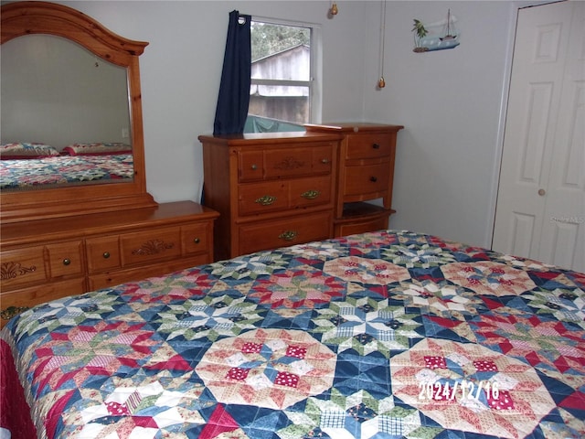 bedroom with a closet