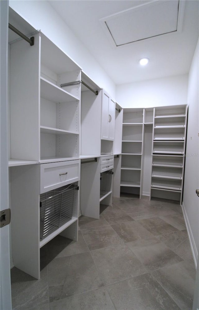 view of walk in closet