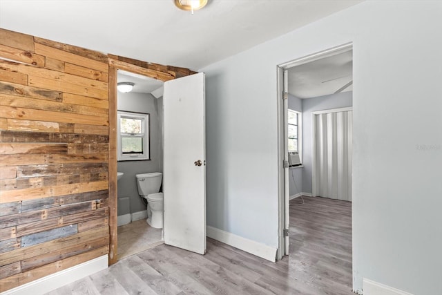 interior space with light hardwood / wood-style flooring