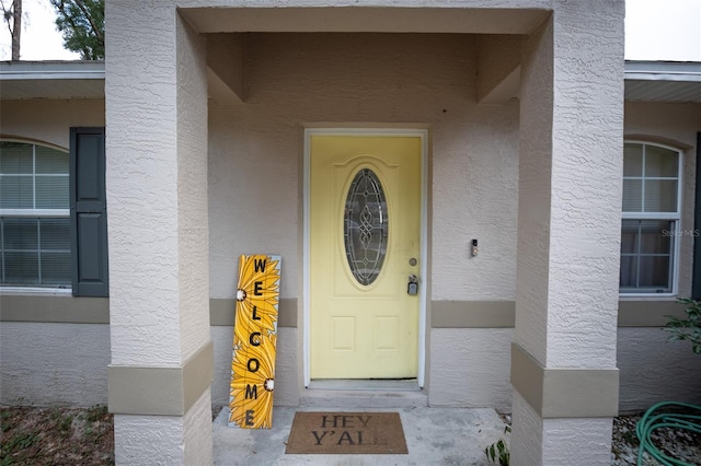 view of doorway to property