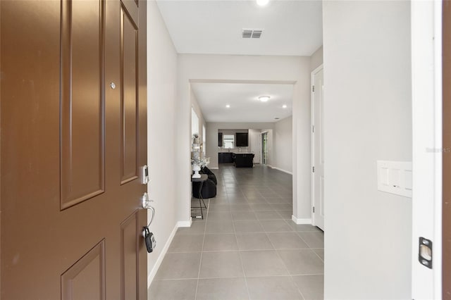 view of tiled entrance foyer