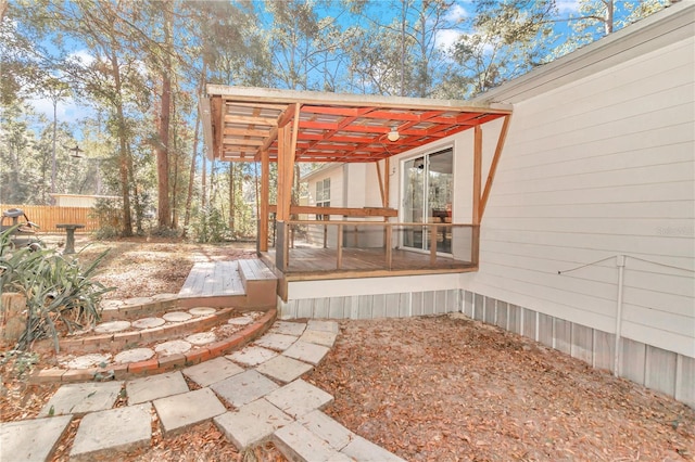 view of patio with a pergola