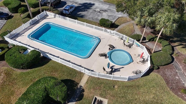 birds eye view of property