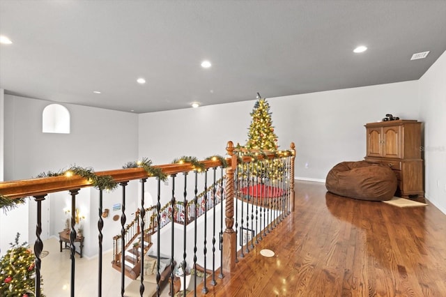 hall featuring hardwood / wood-style flooring