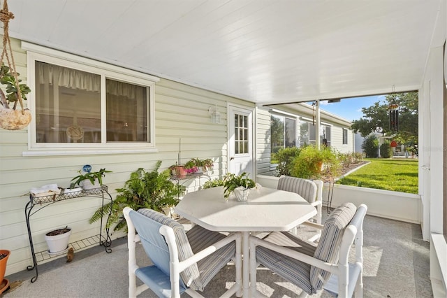 view of sunroom