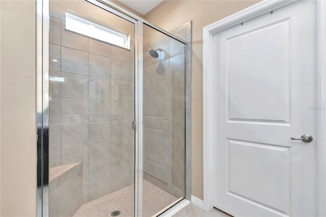 bathroom with an enclosed shower