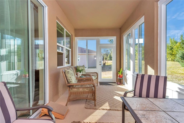 view of sunroom / solarium