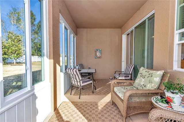 view of sunroom