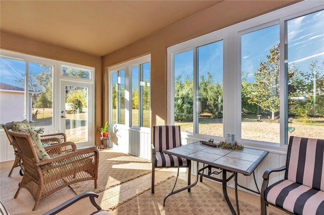 view of sunroom