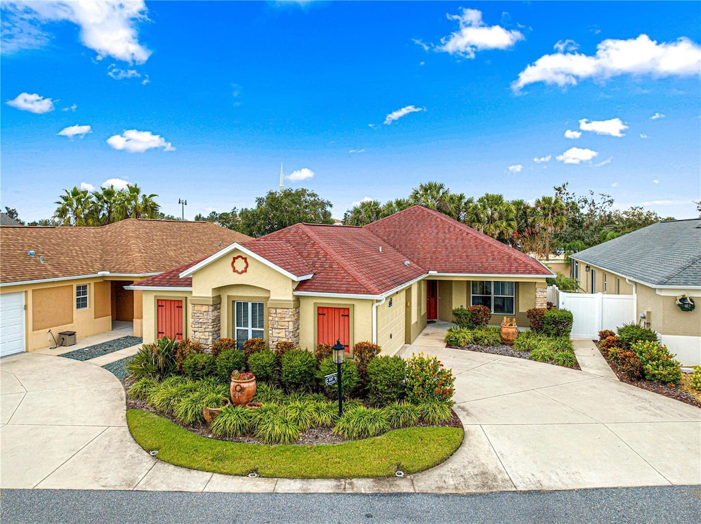 ranch-style house with a garage