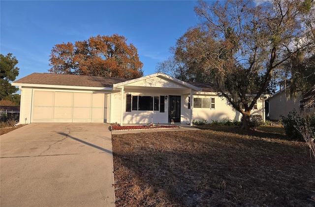 ranch-style house with a garage