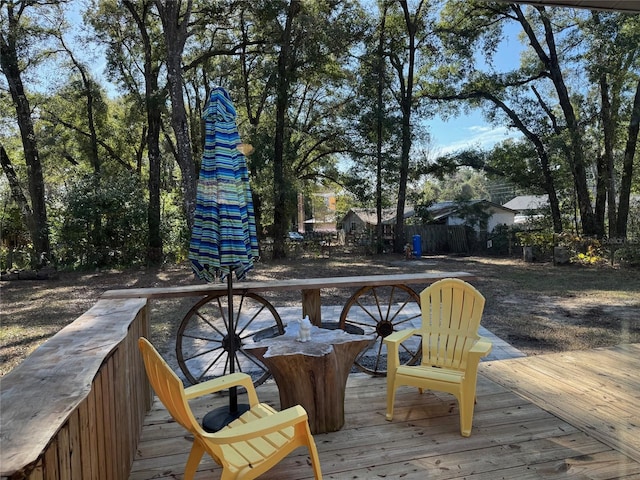 view of wooden terrace