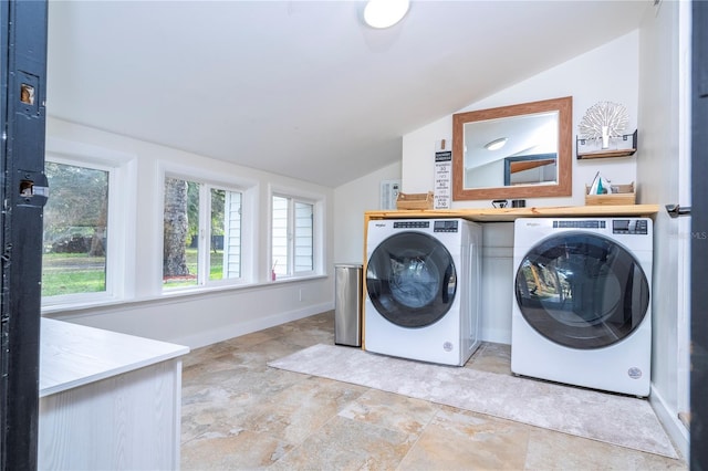 laundry area featuring separate washer and dryer