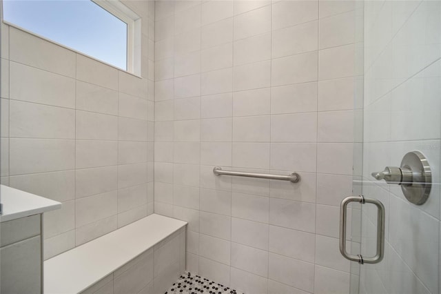 bathroom with an enclosed shower