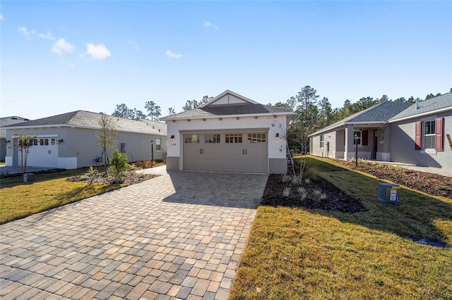 view of front of home with a front yard