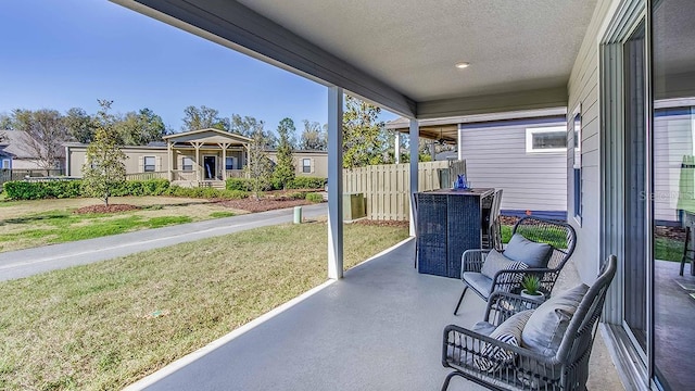 view of sunroom