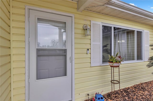 view of doorway to property