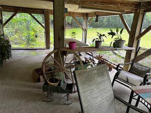 view of sunroom