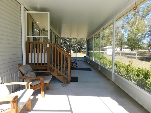 sunroom / solarium with a healthy amount of sunlight