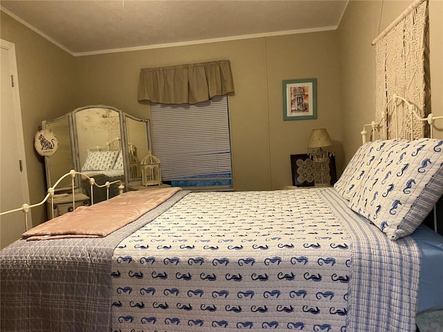 bedroom featuring ornamental molding