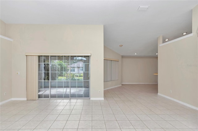 view of tiled spare room