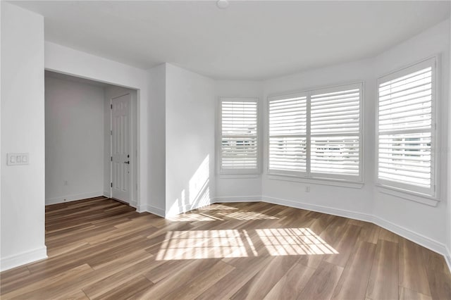 empty room featuring wood-type flooring