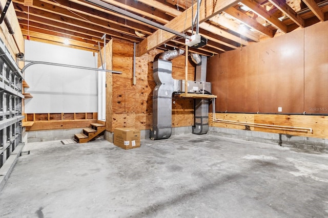 basement featuring a workshop area